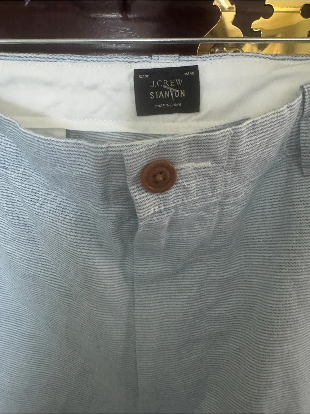 J. Crew Seersucker Light Blue pinstripe Men’s Shorts 38